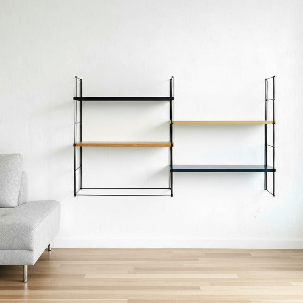 Étagère string en métal, années 60