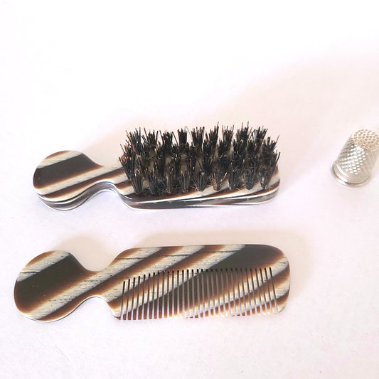 Brosse et peigne à barbe époque Art déco