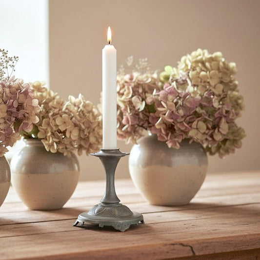 Bougeoir en étain, années 30 - 40