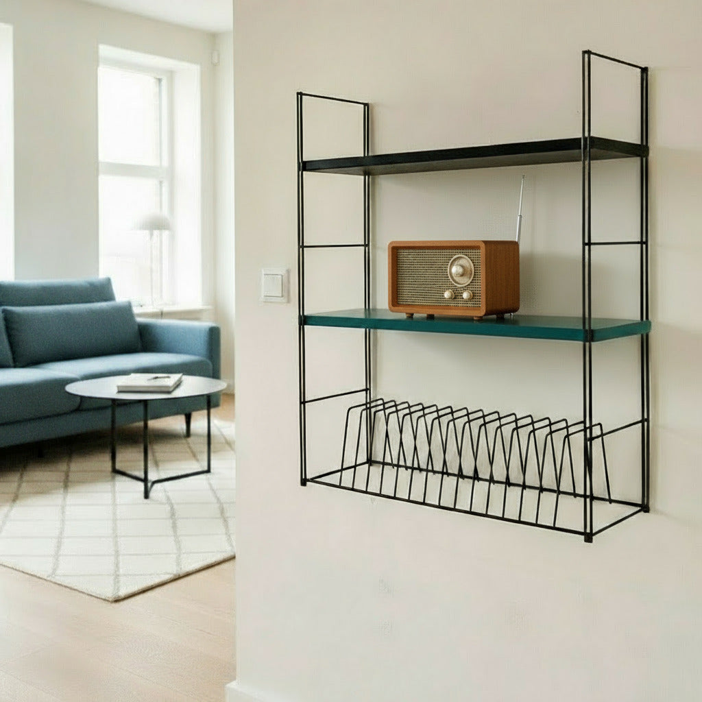 Étagère string en métal, années 60.