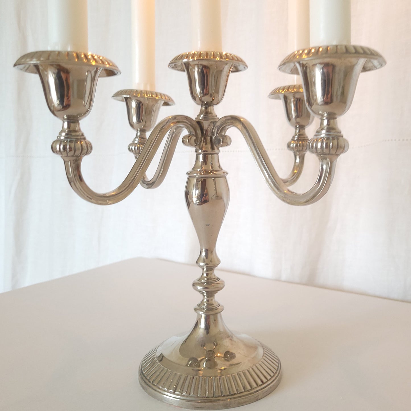 Chandelier argenté années 60