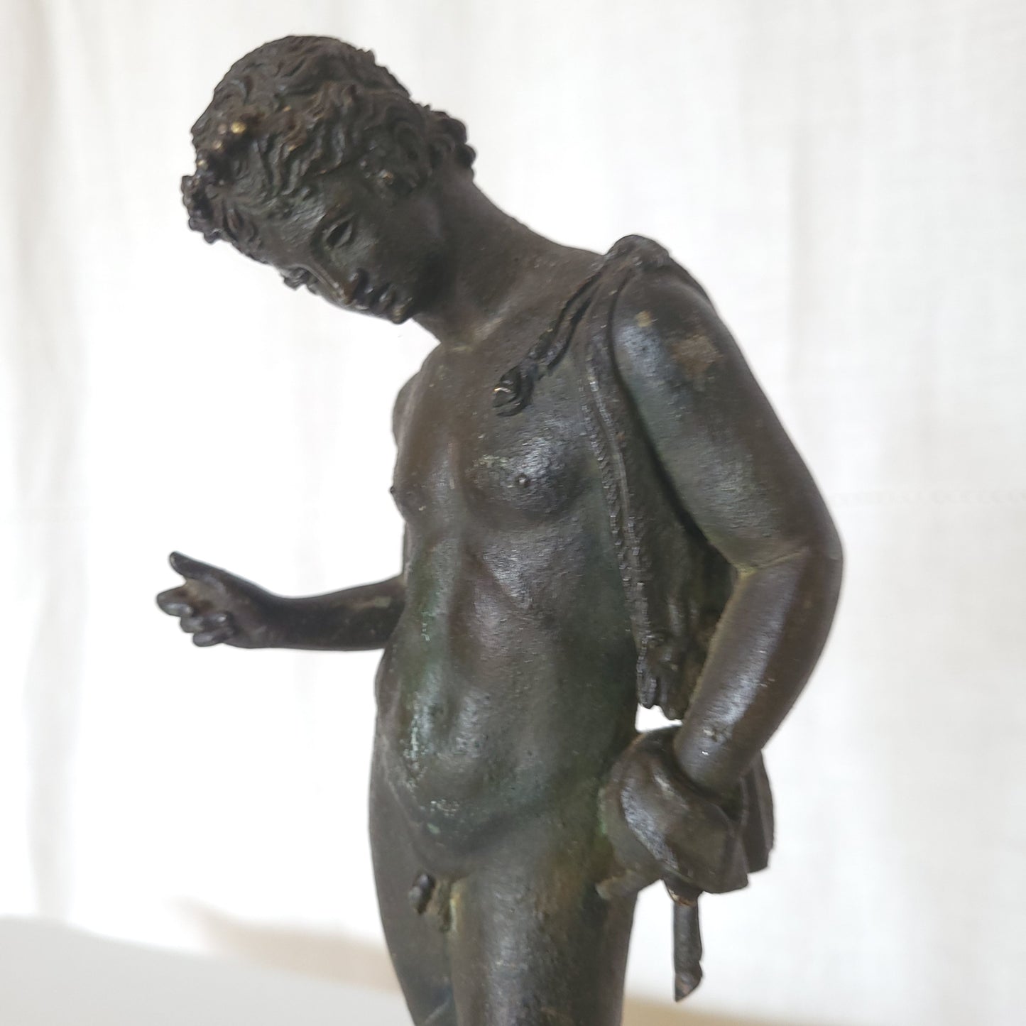 Sculpture représentant Narcisse, en bronze, début 20ème