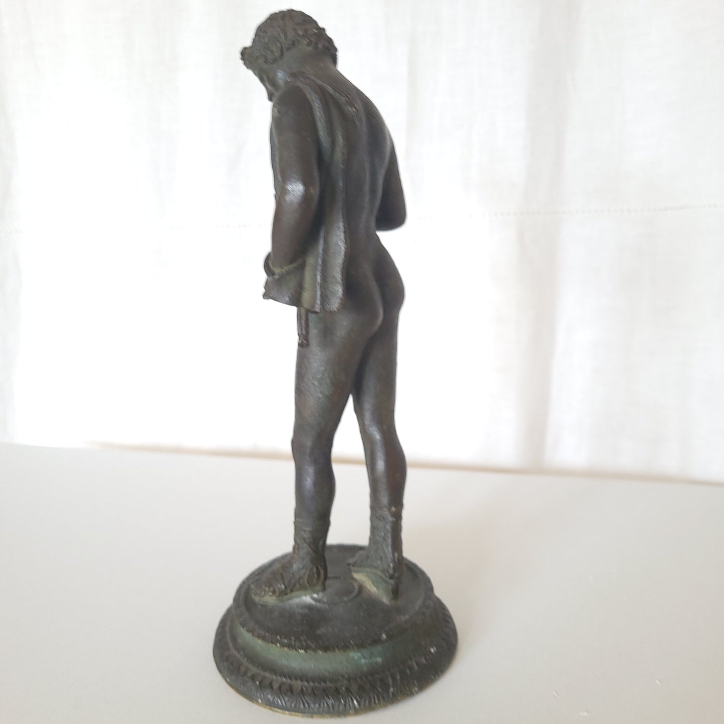 Sculpture représentant Narcisse, en bronze, début 20ème