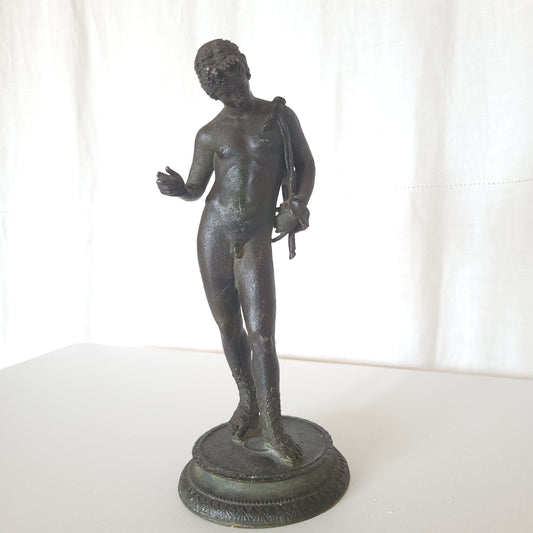 Sculpture représentant Narcisse, en bronze, début 20ème