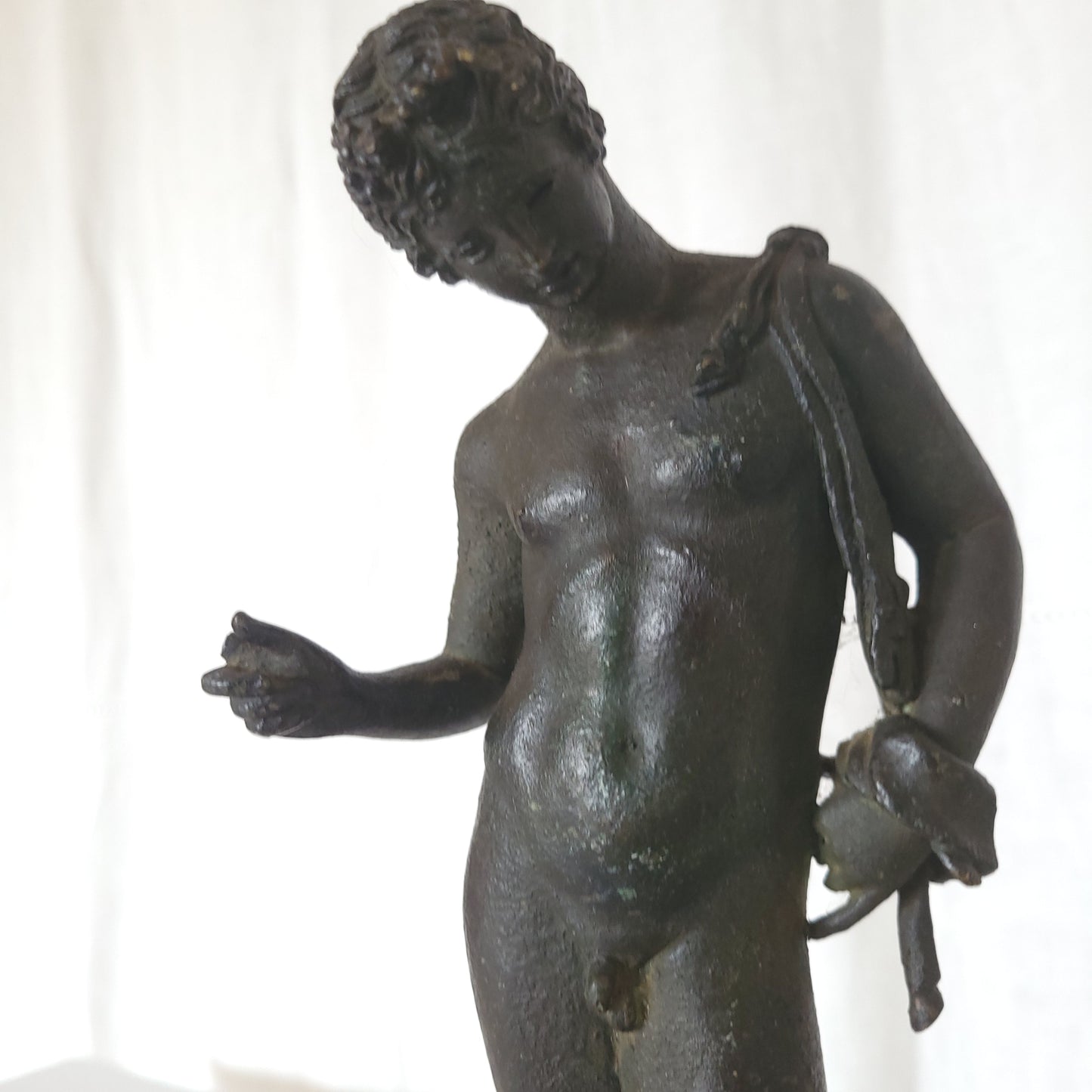 Sculpture représentant Narcisse, en bronze, début 20ème