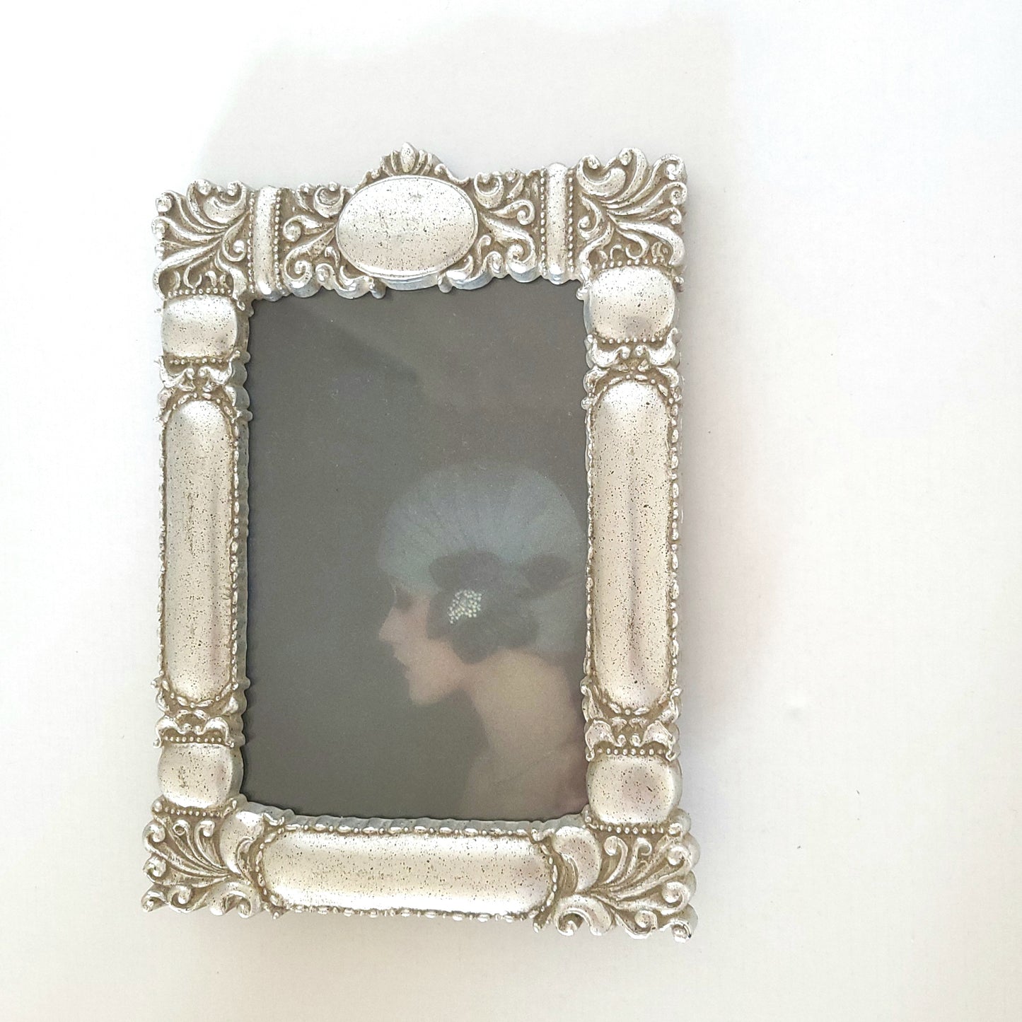 Cadre photo peinture argent