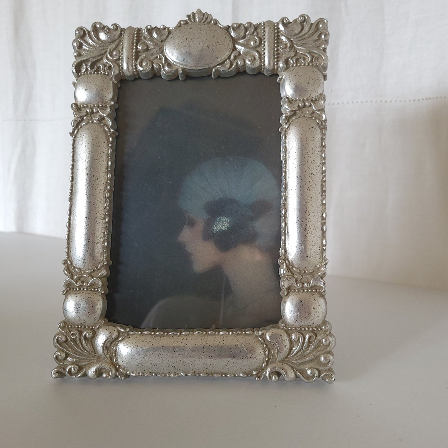 Cadre photo peinture argent