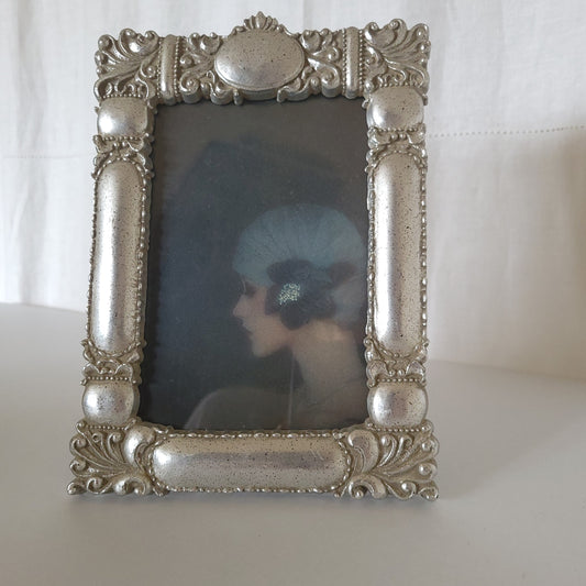 Cadre photo peinture argent