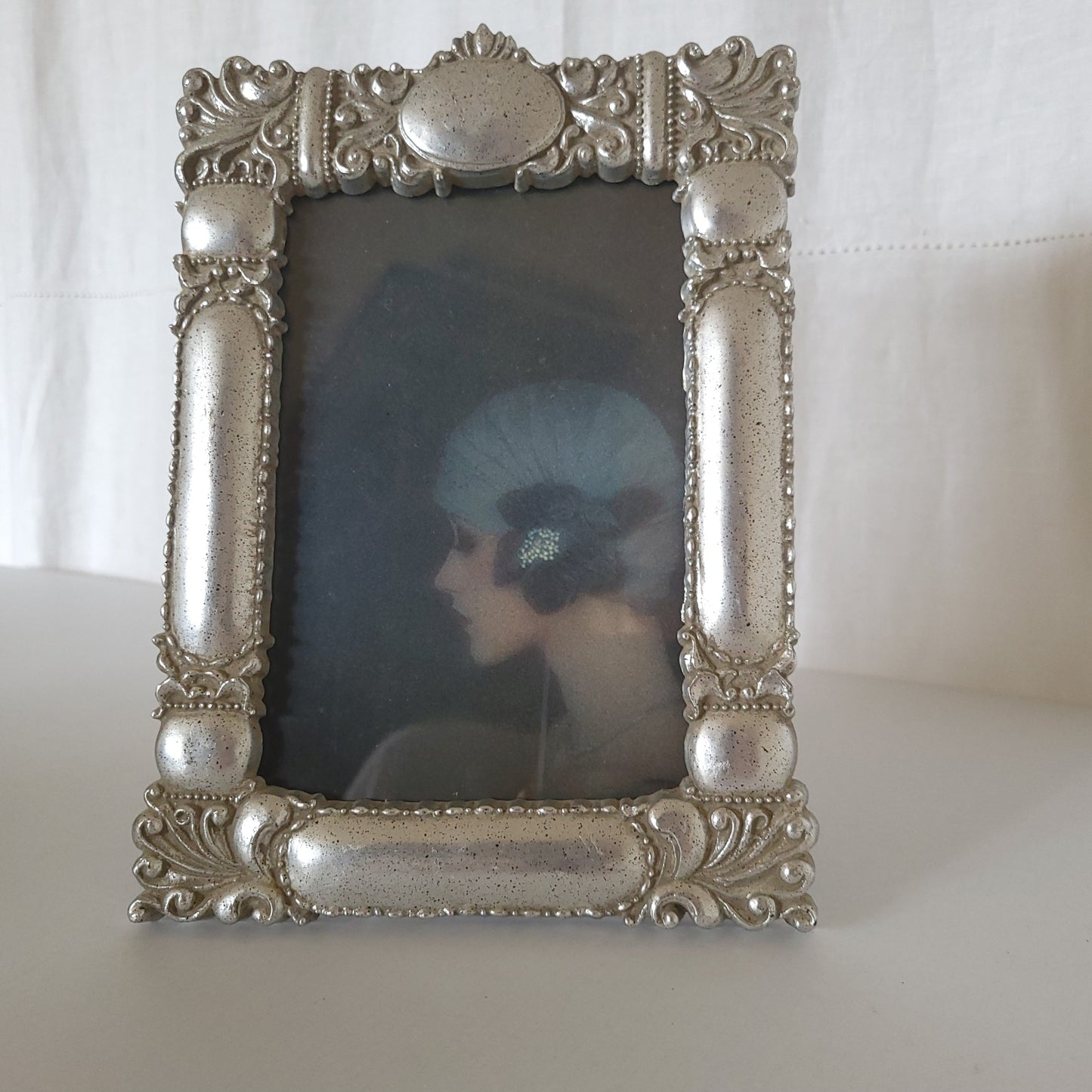 Cadre photo peinture argent