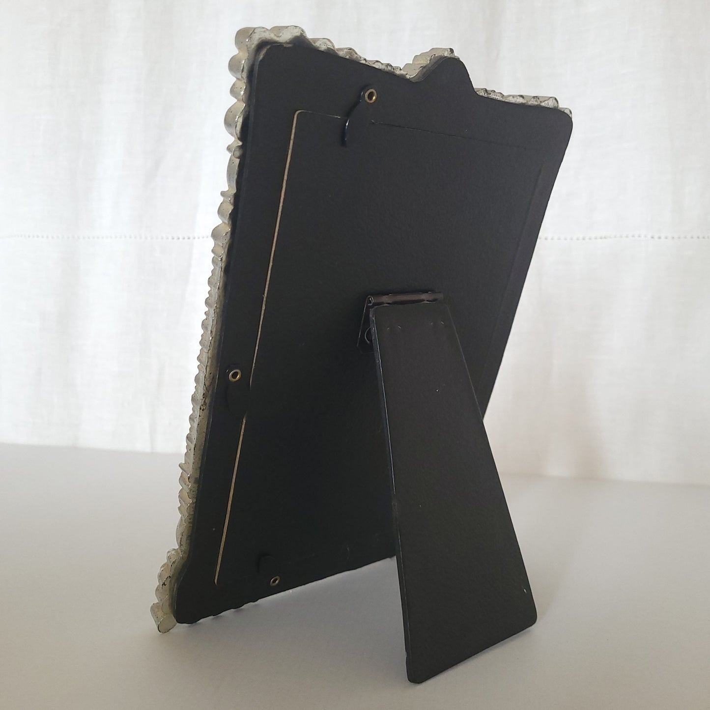 Cadre photo peinture argent