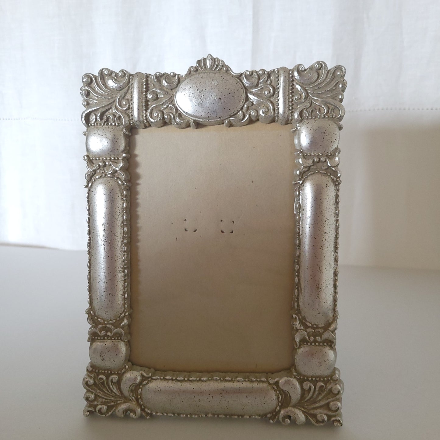 Cadre photo peinture argent