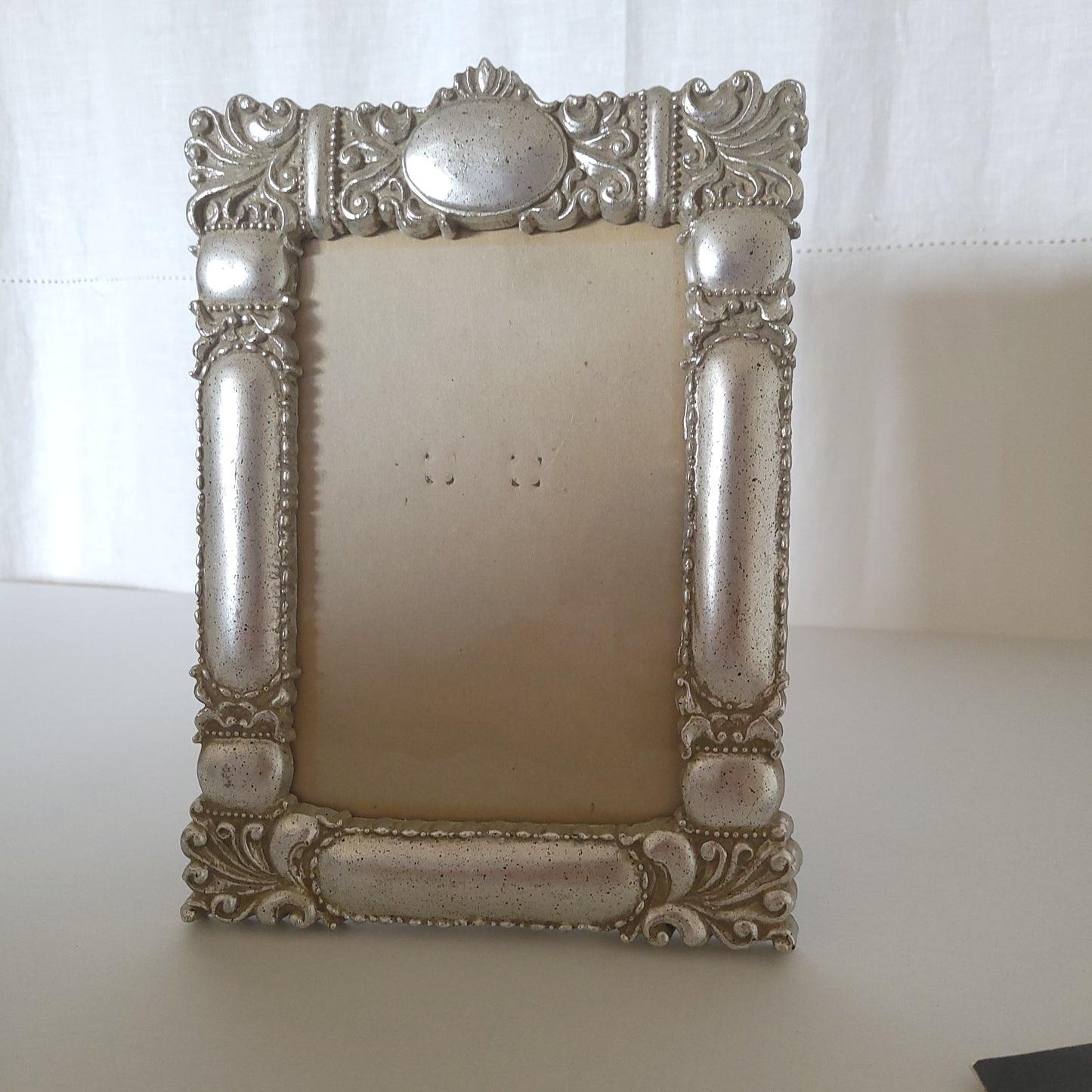 Cadre photo peinture argent