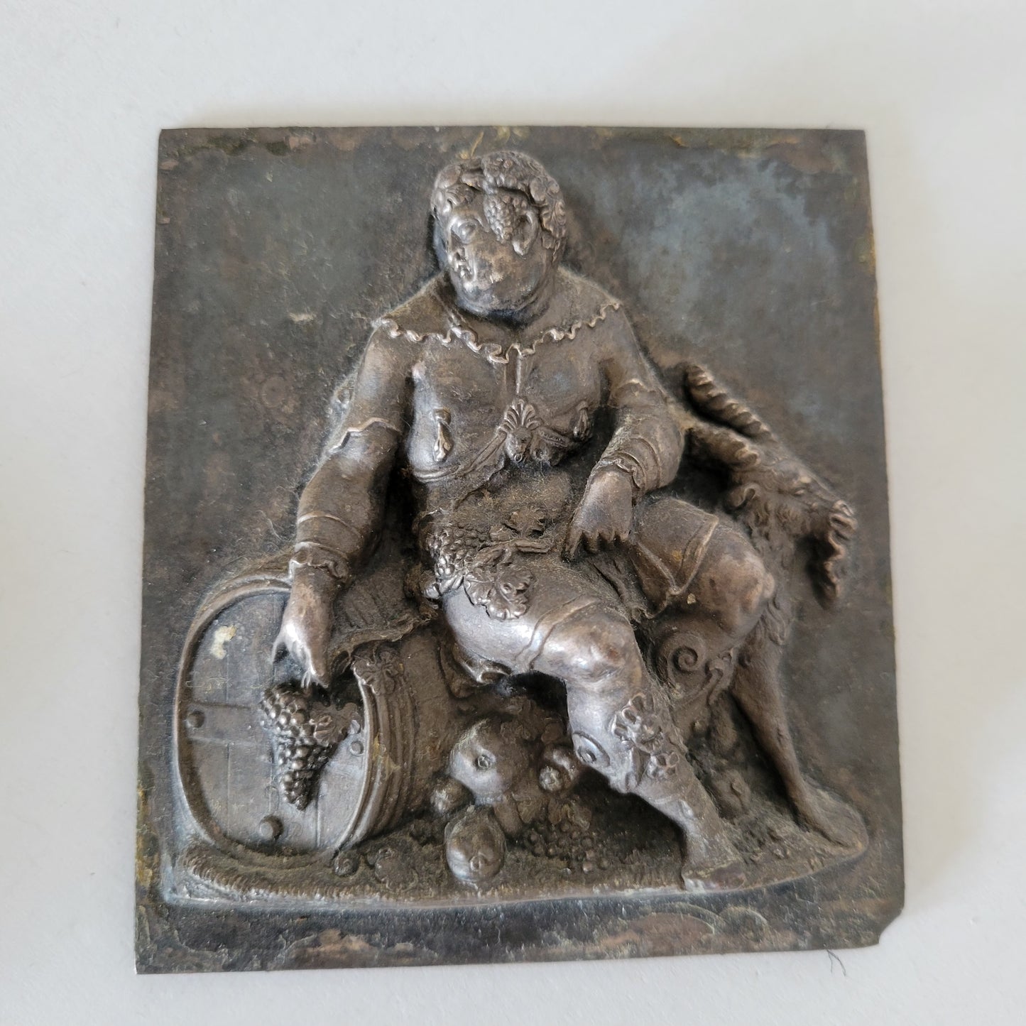 Métal forgé représentant BACCHUS