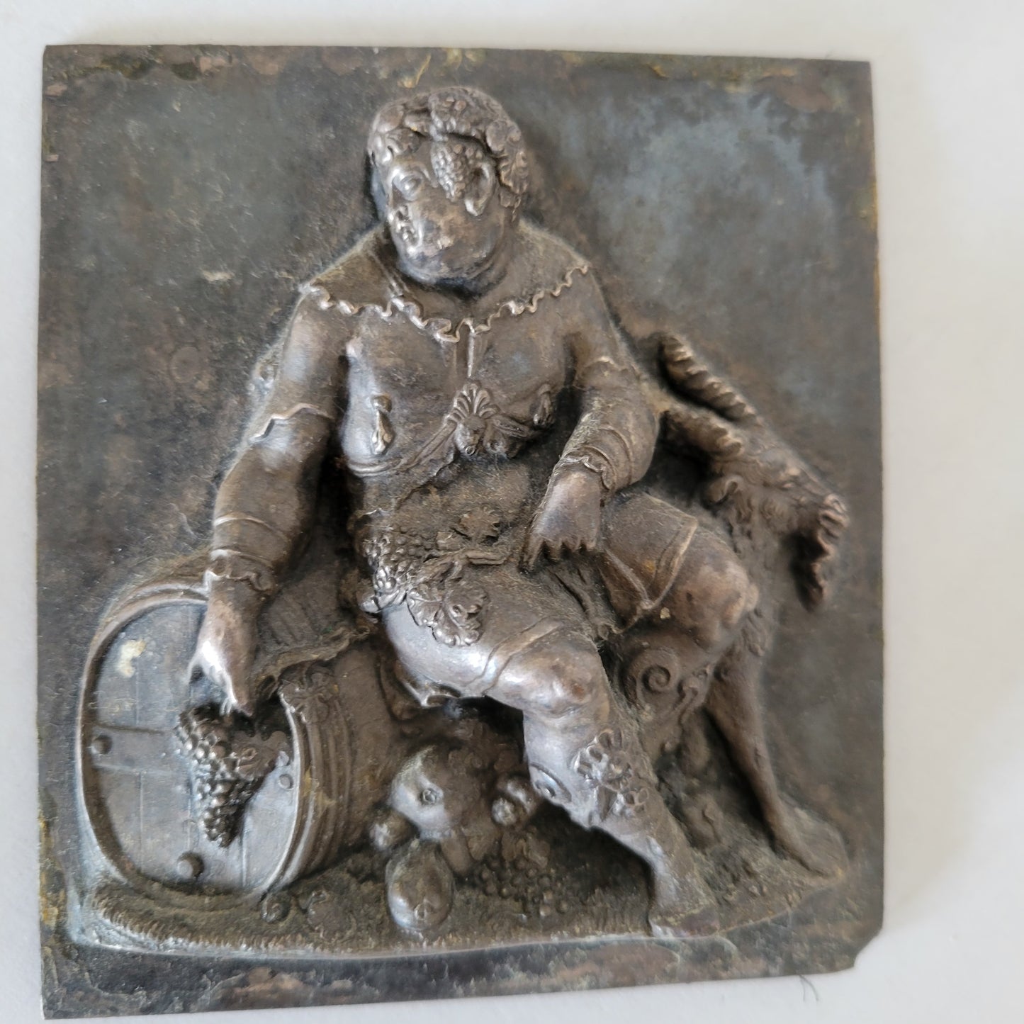 Métal forgé représentant BACCHUS