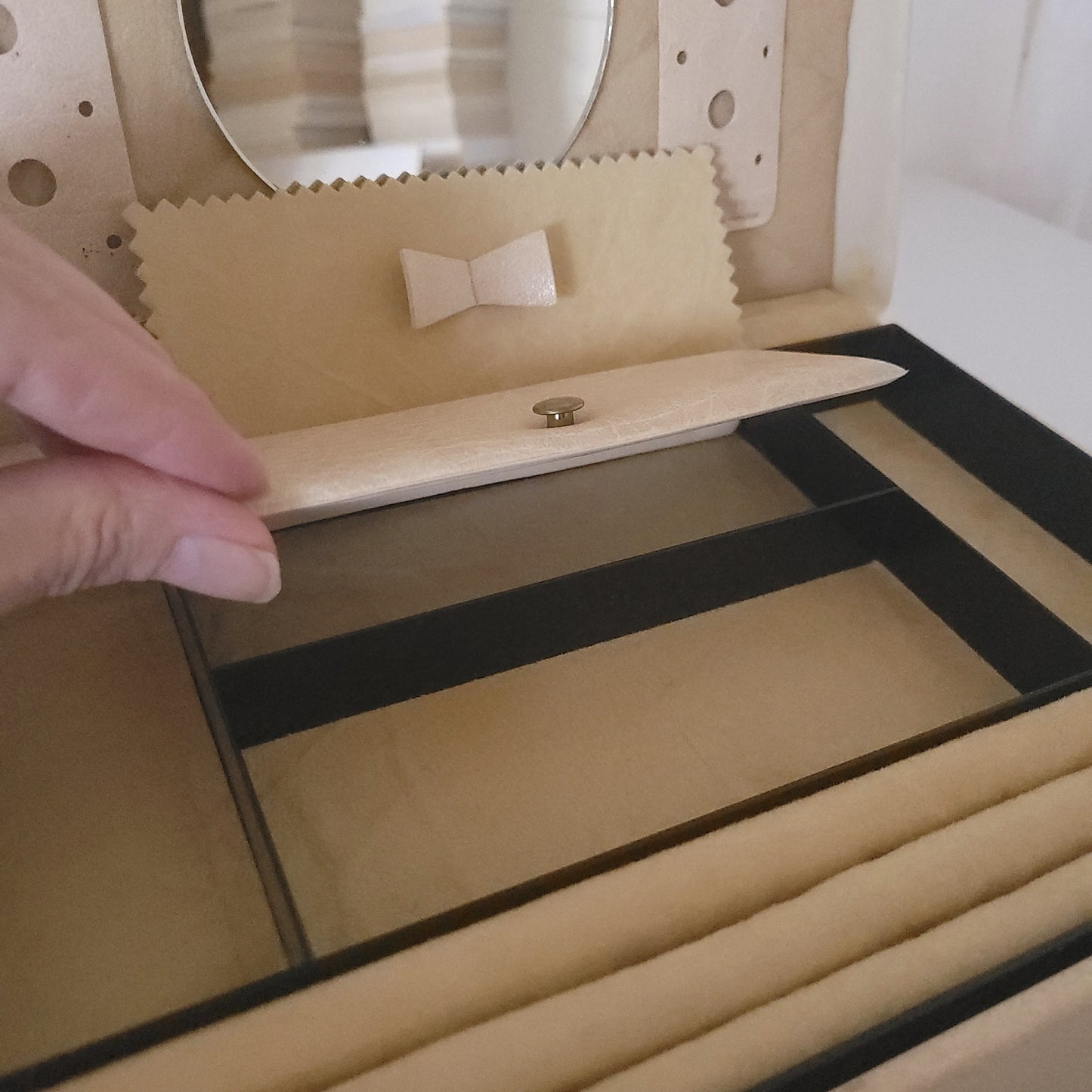 Mallette à bijoux en skaî. Années 70