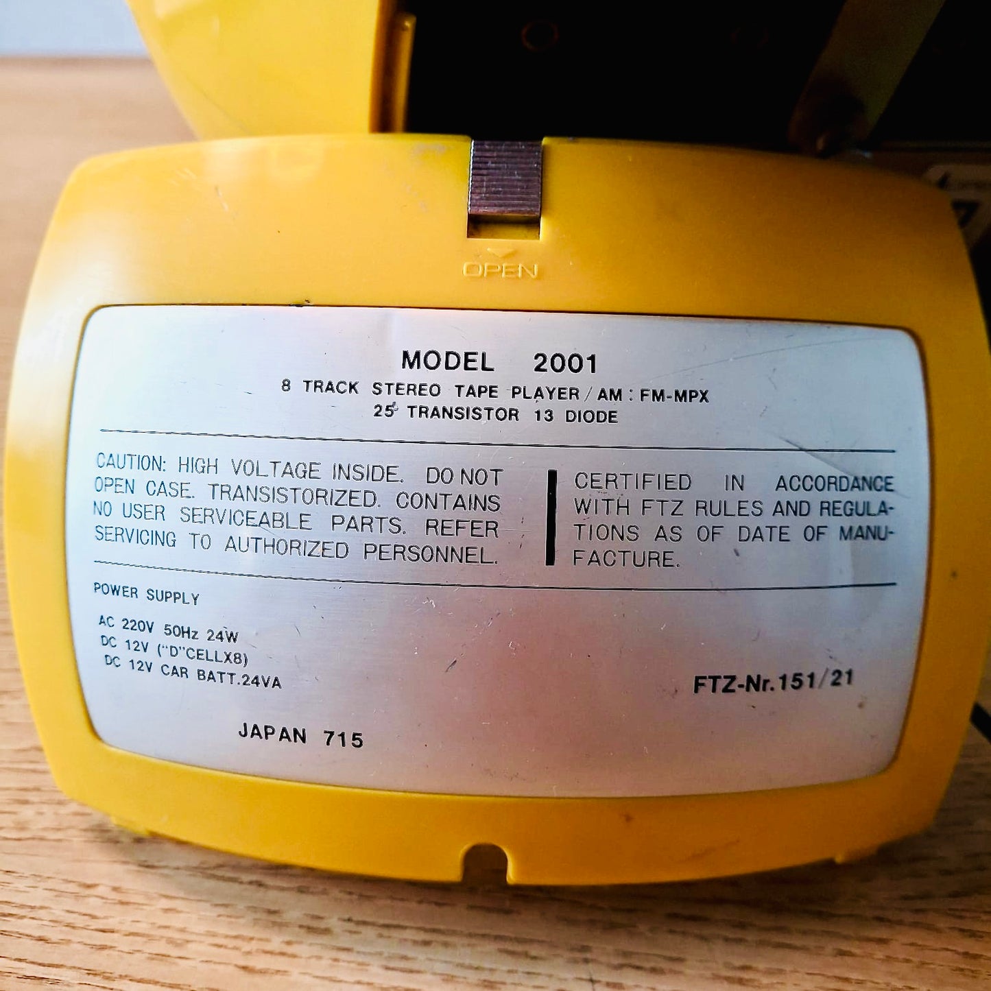 Grande radio WELTRON 31 cm. Années 70