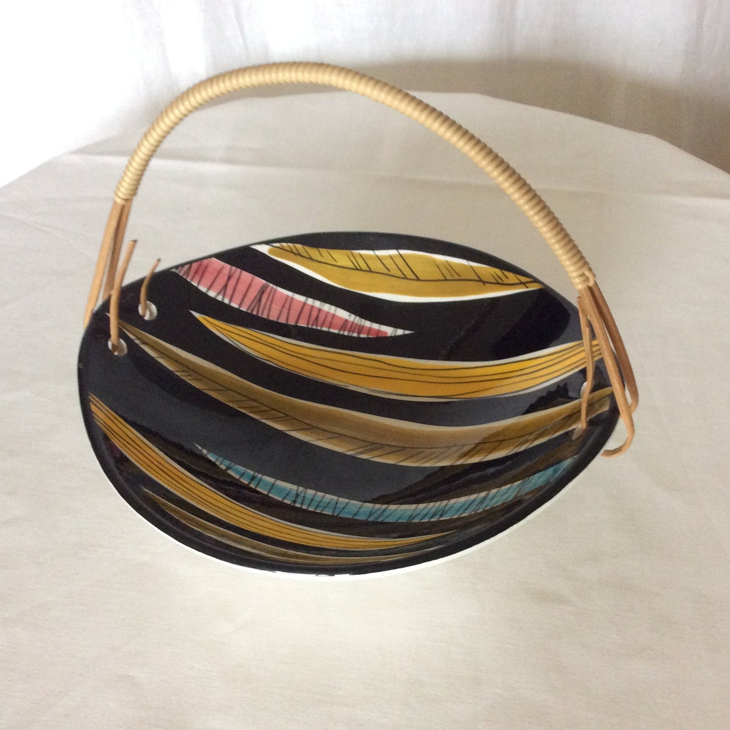 SCHRAMBERG, coupe en céramique colorée.