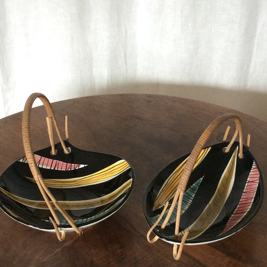 SCHRAMBERG. Set de 2 coupes en céramique colorée