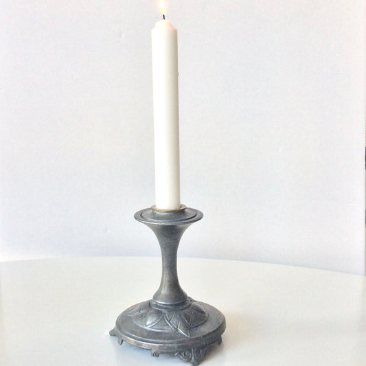 Bougeoir en étain, années 30 - 40