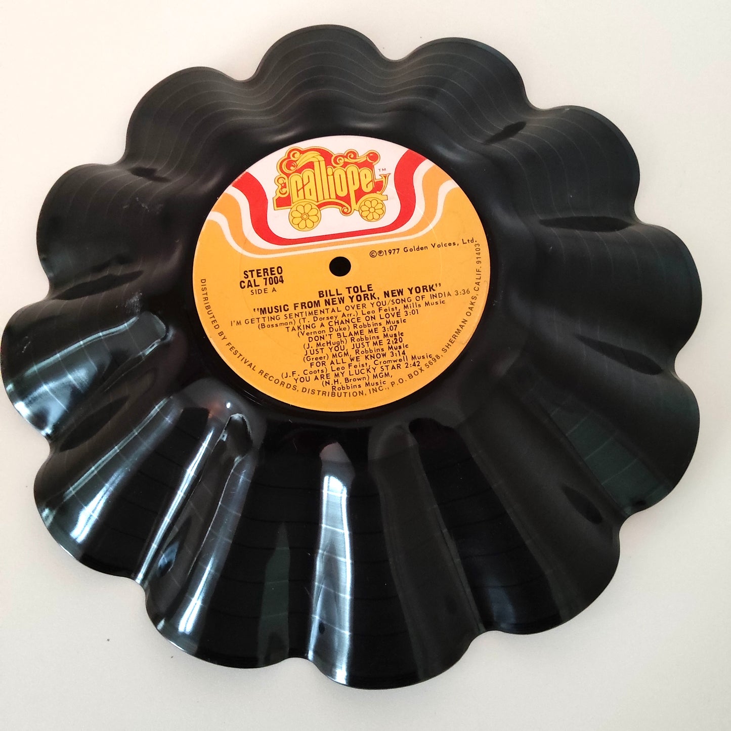 Corbeille disque vinyle, années 70