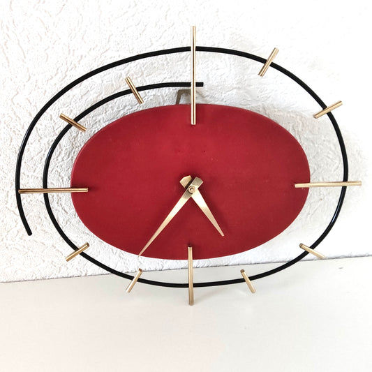 Horloge spirale métal, années 60