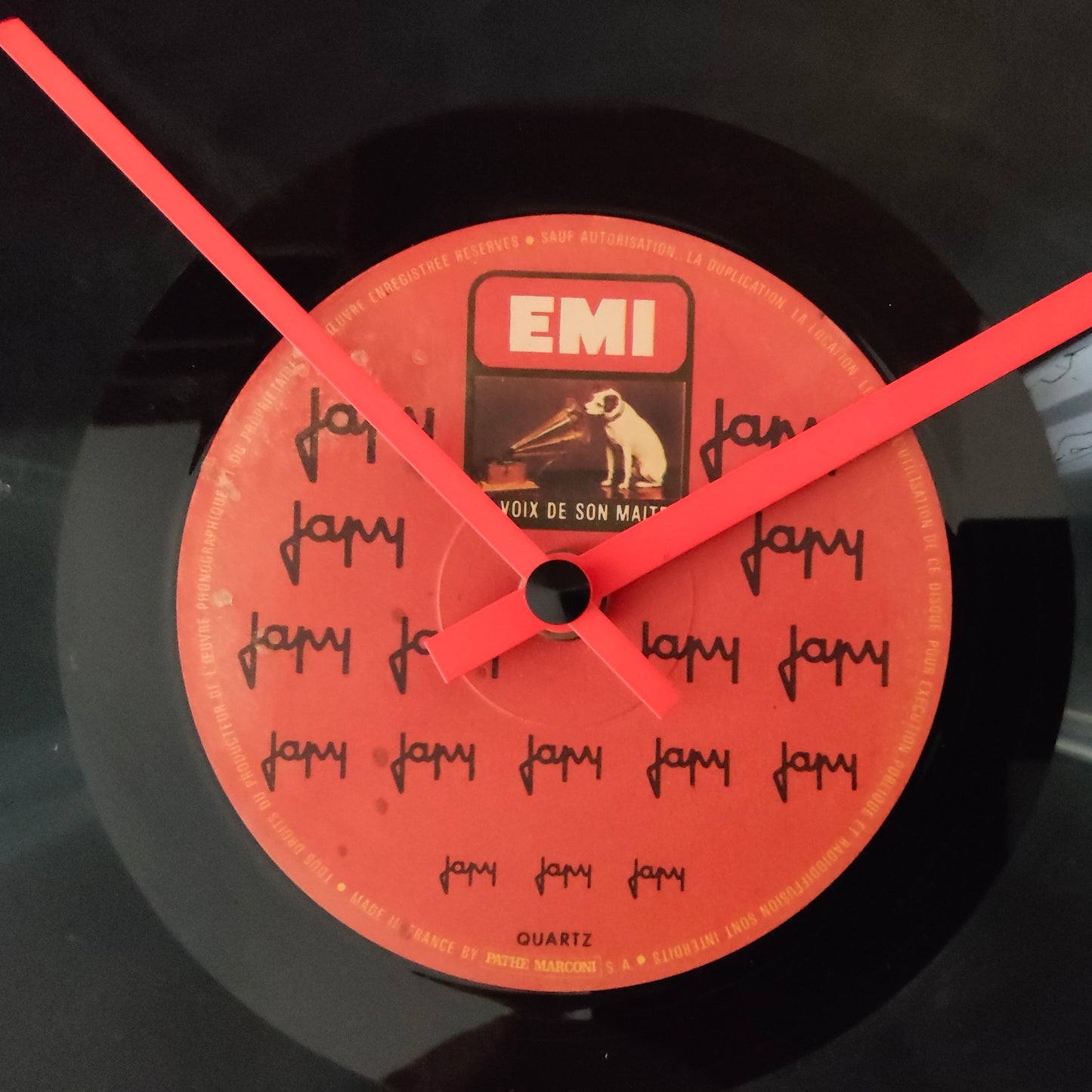 Horloge mural disque LA VOIX DE SON MAÎTRE